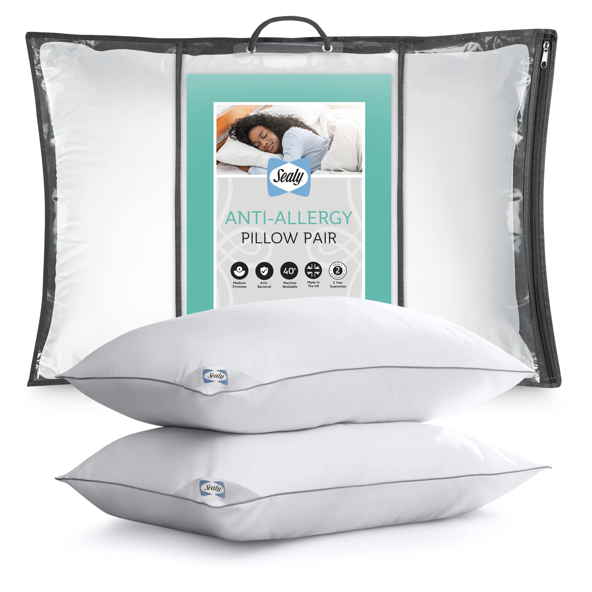 Sealy Anti-Allergy Pillows 2 Pack