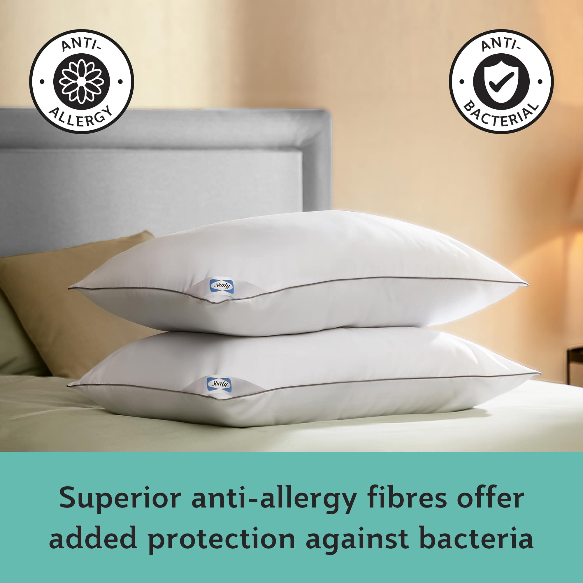 Sealy Anti-Allergy Pillows 2 Pack