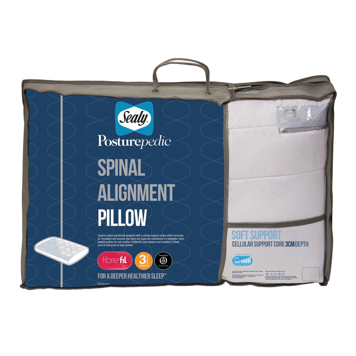 Sealy Spinal Alignment Pillow - 3cm